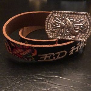 Ed Hardy “True Love Panther” Belt w/Buckle